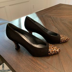 Stuart Weitzman beaded heels….size 5.5…..EUC!!